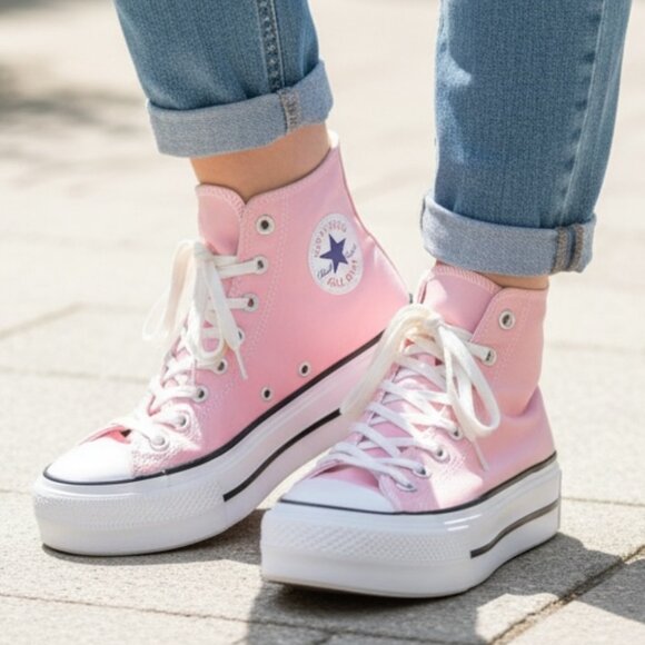 Converse Chuck Taylor All Star Lift Double Stack Lace-Up Sneaker-10 Women/8 Men - Picture 1 of 10